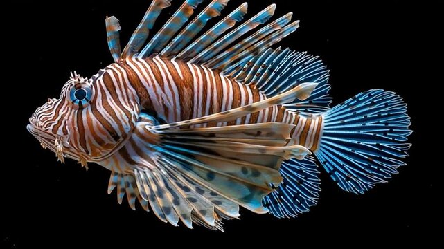 stylized zebra lionfish