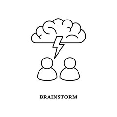 Simple Brainstorm icon for social media, app, and web design. Vector illustration, Eps 10.