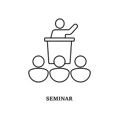 Simple Seminar icon for social media, app, and web design. Vector illustration, Eps 10.