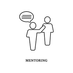 Simple Mentoring icon for social media, app, and web design. Vector illustration, Eps 10.