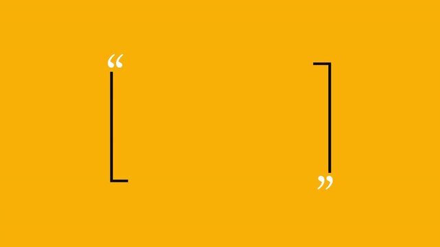 rectangle box with quotation marks animation. Rectangle doodle frames with quote. captivating audiences and sparking curiosity quotes frame border in transparent background with 4K animation.