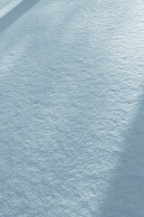 The surface of bright snow in sunny weather.