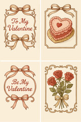 set of vintage labels