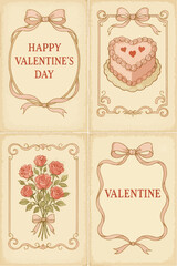 set of vintage labels and elements