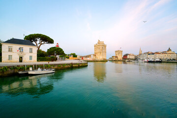 Obraz premium La Rochelle harbor in Charente-Maritime coast