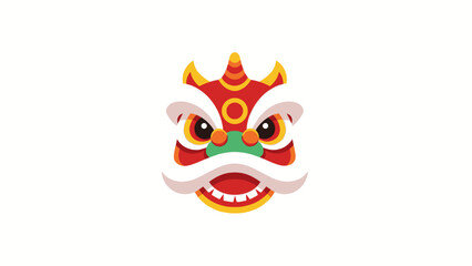 Vibrant Chinese Dragon Dance Mask Head Festive Asian Celebration Icon