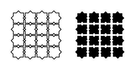 Islamic Geometric Pattern Ornamental Line Icon
