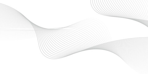 Modern abstract glowing wave lines on white background. Dynamic flowing wave design element. Futuristic technology and sound wave pattern. Abstract Modern Line, Wave Designed On white Background. © sultonm