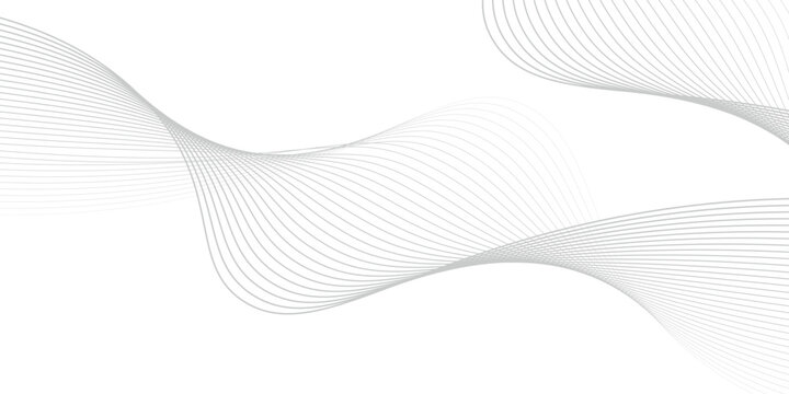 Modern abstract glowing wave lines on white background. Dynamic flowing wave design element. Futuristic technology and sound wave pattern. Abstract Modern Line, Wave Designed On white Background.