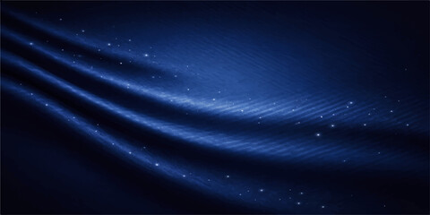 Deep blue abstract background featuring a bright starry galaxy and glowing nebula clouds across a dark cosmic starfield in the vast outer space universe © Graph Rover