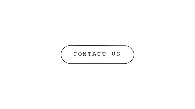 Simple Oval Button with Text Contact Us on White Background word message