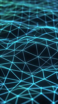 Complex network connections viewed from above, illustrating technology and abstract concepts in a digital landscape