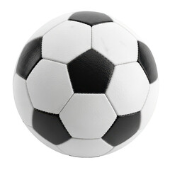 Fototapeta premium Classic black and white soccer ball isolated on transparent background
