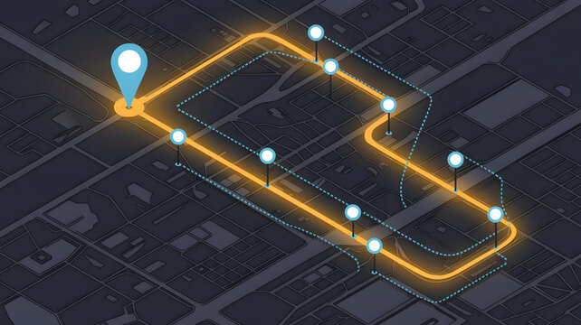 Dynamic route planning with optimized journey on a map