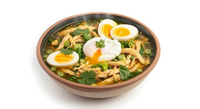 Authentic Brazilian Sopa de Parida Chicken Soup with Poached Eggs
