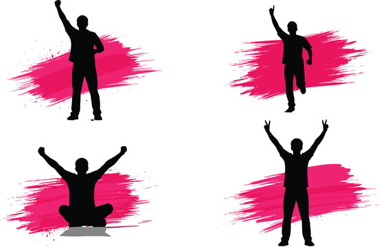 WebSilhouette of a person stage diving over a cheering crowd of fans during a live music concert with blue and green splash background