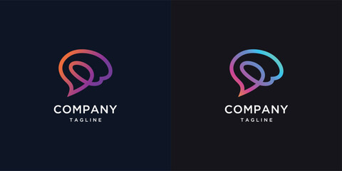 innovation brain logo design © berkah