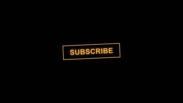 Animated Subscribe Button with Modern Design Symbolizing Engagement, Digital Media, Online Content Creation, Social Media, Video Marketing