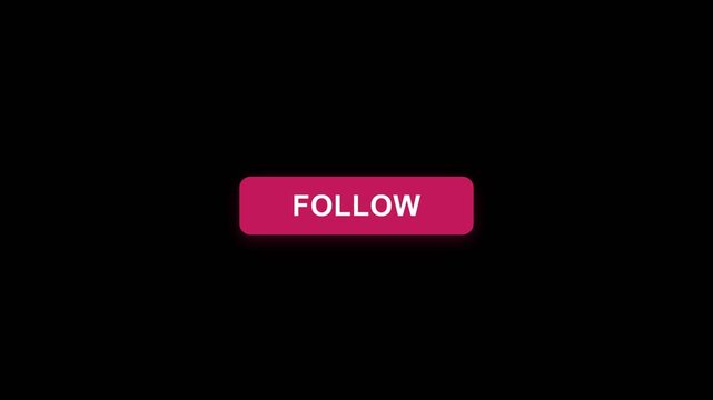 Bright Pink Follow Buttons with Bold Text Symbolizing Social Media Engagement, Digital Marketing, User Interaction, Online Communities, Social Networking
