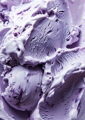Obraz premium Abstract Close-Up of Purple Blueberry Ice Cream Texture with Creamy Swirls
