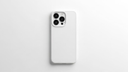 White smartphone with triple camera setup