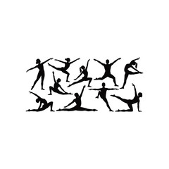 Yoga enthusiasts practicing various poses in harmony