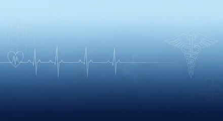 Blurry blue background with faint white snowflake patterns