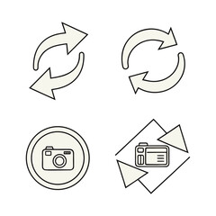 Simple icons for editing and editing actions in a modern design