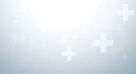 Blurry white and grey pixelated image with faint cross shapes