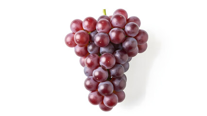 Fototapeta premium A bunch of fresh red grapes on white background for healthy snacking and nutrition transparent background