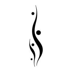 A black bass clef music symbol in decorative artistic ink style. Concept of musical notation for posters branding education and creative illustration