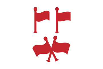 Racing flag icon vector. Race flag icon set. Start and finish crossed flags for game, app, and website, symbol illustration