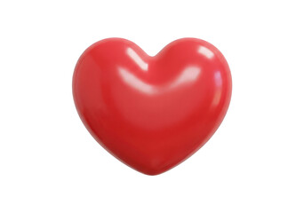 Fototapeta premium 3D Red Heart Icon, Love Symbol, Valentine's Day Celebration, Romantic Gesture, Isolated on Black Background