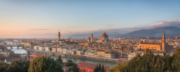 Florence Skyline Wide Panorama from Piazzale Michelangelo © stevanzz