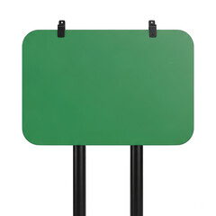 Obraz premium Blank green signboard isolated on transparent background