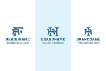 Letters RF RH RI Monogram Logo Set, for FR HR IR initials