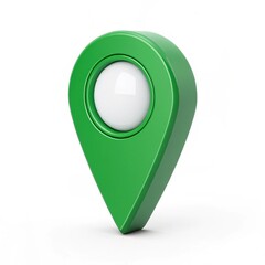 3d green   map pin domain marker isolated on white background 