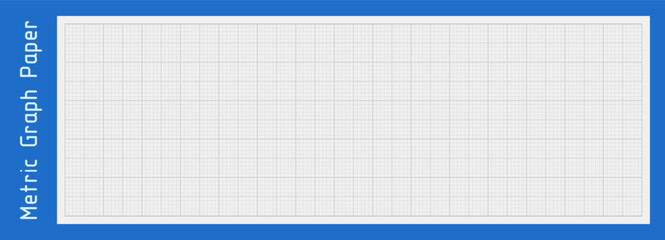 Blueprint mm grid. Metric graph paper bg. White blank millimeter horizontal sheet for technical drawing, engineering sketch, architectural design. Tech simple linear background. Vector illustration