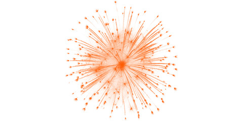 Obraz premium Dazzling orange firework burst illuminates dark night sky Vibrant festive celebration bringing pure joy to all holiday