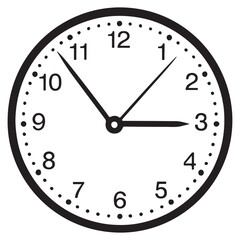 Clock showing 3 o clock with simple design