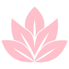 Fototapeta premium Plant Leaves PNG, Isolated on Transparent Background, Pink Simple Icon, Vector Design