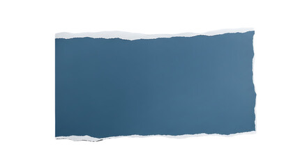 Torn blue paper isolated on transparent background