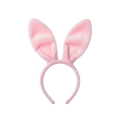Pink bunny ear headband isolated on transparent background
