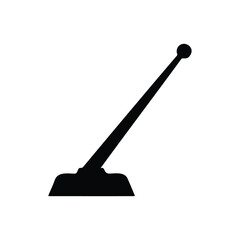 Car antenna silhouette icon vector flat design.