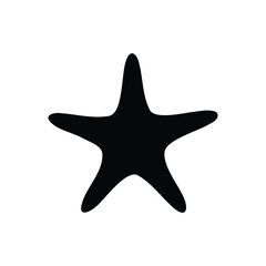 Star fish silhouette icon vector flat design.