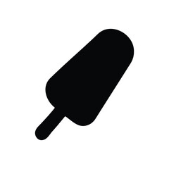 Ice cream silhouette icon vector flat design.