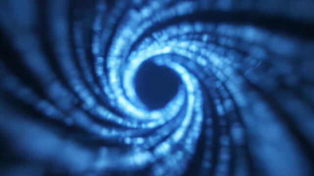Abstract swirling light streaks forming vortex tunnel visual background