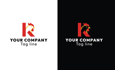 K letter logo, Modern food brand & restaurant identity design