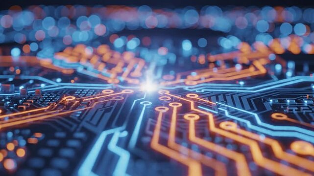 Abstract technology circuit board pattern futuristic high tech background