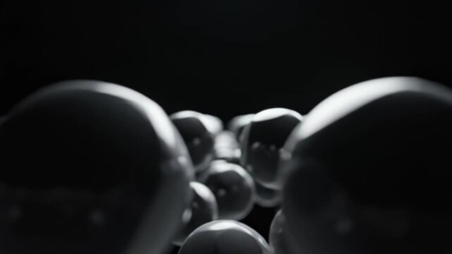 Abstract spheres animation for technological backgrounds and presentations